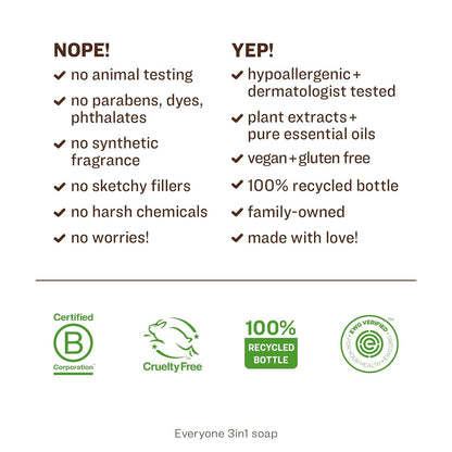 3-In-1 Soap, Body Wash, Bubble Bath, Shampoo, 32 Ounce (Pack of 2), Lavender and Aloe, Coconut Cleanser with Organic Plant Extracts and Pure Essential Oils (Packaging May Vary)